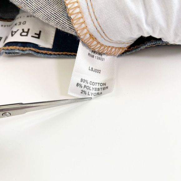 FRAME Le Skinny de Jeanne Jean Mid-Rise Palisade Medium Blue Wash 24 NWOT - Picture 8 of 10